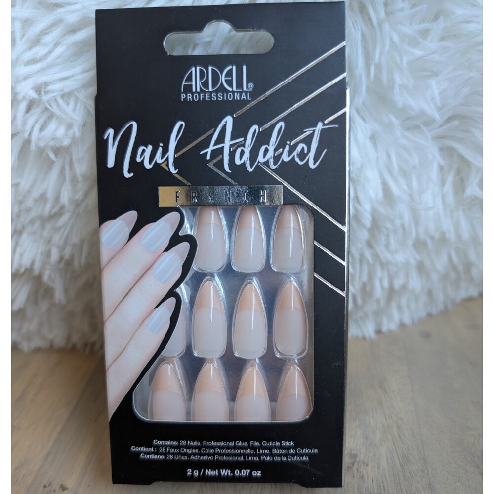 Ardell Nail Addict Modern French Press-On Nails – Almond Shape (28 Nails)